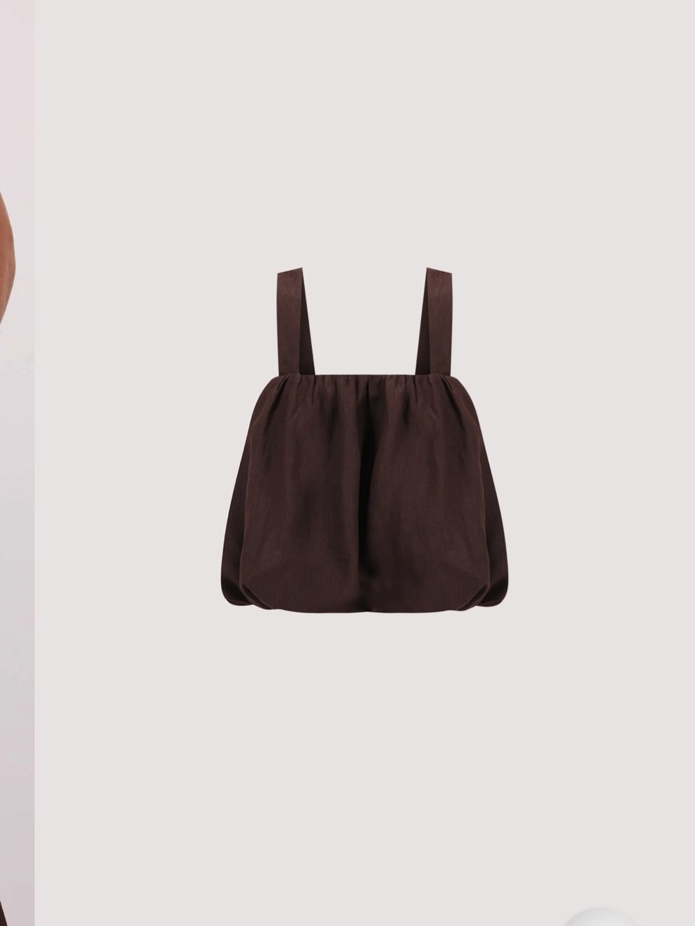 NWT!!!DISSH Dark Brown Ravello burnt choc linen bubble top - 6 / burnt choc - Picture 6 of 6